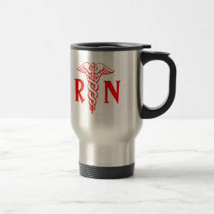 Reise-Tasse registrierter Krankenschwester RN mit Reisebecher