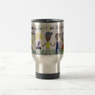 Reise-Tasse/Schale - Adoption ist Liebe Reisebecher