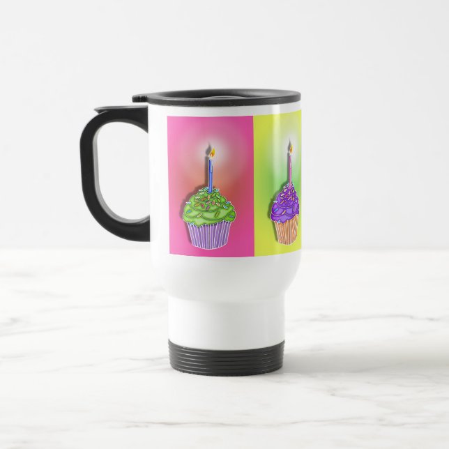 Reise-Tassen - Geburtstags-kleine Kuchen Reisebecher (Links)