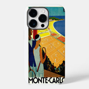 Reise, Tennis, Sport, Monte Carlo Monaco im Vintag iPhone Hülle