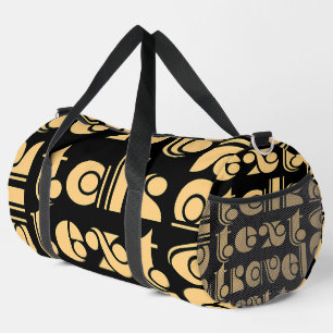 Reise Text Schwarz Duffle Bag