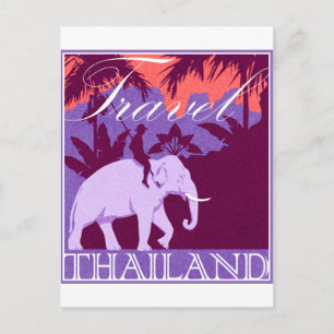 Reise Thailand weißer Elefant Postkarte