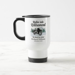 Reise-Thema Ruhestand Klassisches Motorrad Rollend Reisebecher