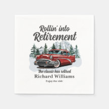 Reise-Thema Ruhestand Klassisches Retro-Auto Rolle