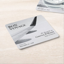 Reise-Thema Ruhestand Moderne Flugzeug Bon Voyage