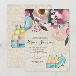 Reise-Themen-Baby-Shower-Einladung Einladung
