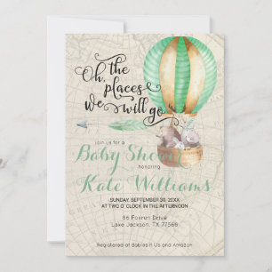 Reise-Themen-Einladung zur Babyparty