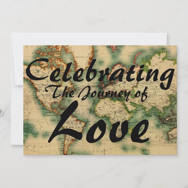 Reise-themenorientierte Einladung (Vorderseite)