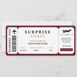 Reise Ticket Flugzeug Reisen Boarding Pass Einladung