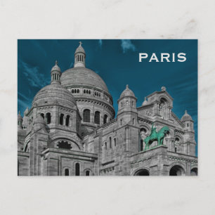 Reise-Tourismus im alten Paris Postkarte