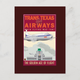 REISE-Trans Texas Airways- Postkarte