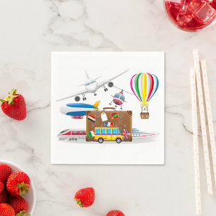 Reise-Transport-Symbole Serviette