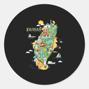 Reise um Asien Taiwan Taipeh Familienurlaub S Runder Aufkleber