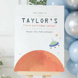 Reise um den Sun Space Boy Geburtstag Willkommen Poster