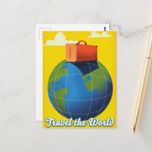 Reise um die Welt Postkarte