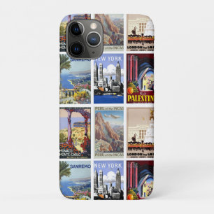 Reise um die Welt Vintage Poster Collage Case-Mate iPhone Hülle