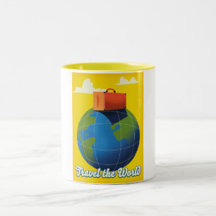 Reise um die Welt Zweifarbige Tasse