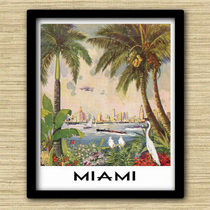 Reise und Tourismus im alten Miami Florida Poster
