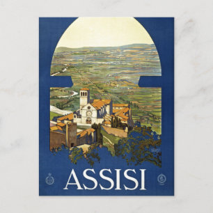 Reise- und Tourismuswerbung Assisi Italien Vintage Postkarte
