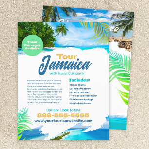 Reise- und Urlaubs-Flugblattvorlage Flyer