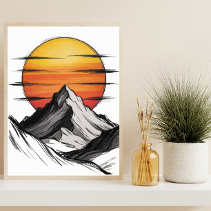 Reise Urlaub Abenteuer Berg Wolken Landschaft Poster