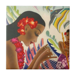 Reise-Vintage-Fischernetze Lei Hawaii Fliese