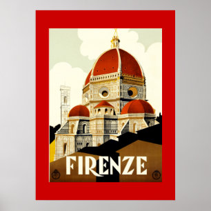 Reise Vintage Florenz Italien Druck Poster