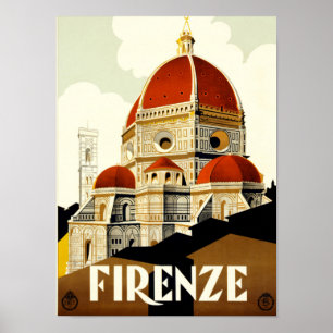 Reise Vintage Florenz Italien Druck Poster