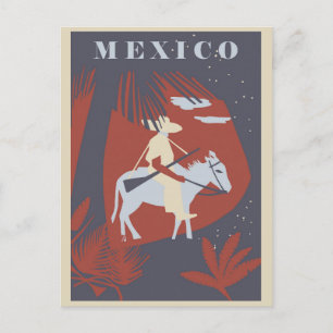 Reise Vintage Mexiko Palme Postkarte