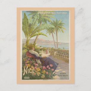 Reise Vintage Nizza Frankreich Französische Rivier Postkarte