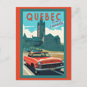 Reise Vintage Quebec Kanada Chateau Frontenac Postkarte