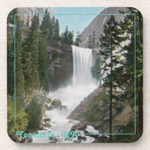 Reise Vintage Vernal Falls Yosemite Getränkeuntersetzer