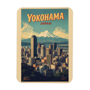 Reise-Vintage-Yokohama-Stadt-Japan-Chinatown-Gesch Magnet