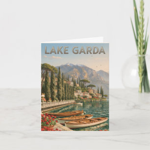 Reise-Vintagebild vom Gardasee in Italien Feiertagskarte