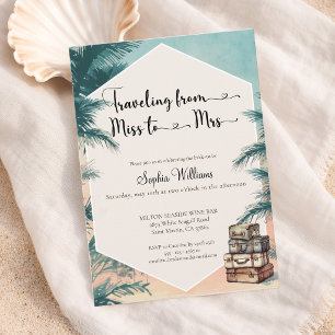Reise von Fräulein zu Frau tropische Bridal Shower Einladung