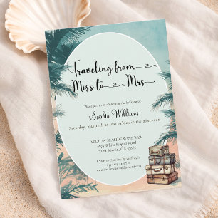 Reise von Fräulein zu Frau tropische Bridal Shower Einladung