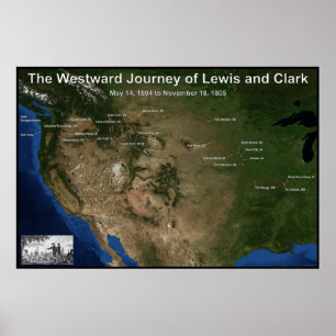 Reise von Lewis und Clark Poster