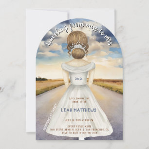 Reise von Miss nach Brautparty Einladung