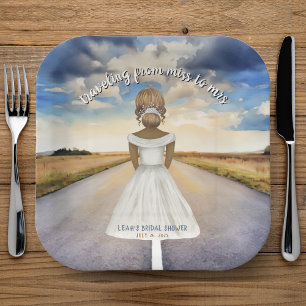 Reise von Miss nach Brautparty Pappteller