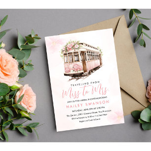 Reise von Miss zu Mrs. Brautparty Einladung