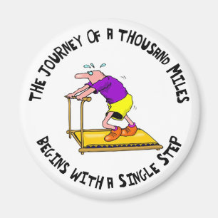 Reise von tausend Meilen - Trainingsmotivation Magnet