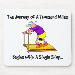 Reise von tausend Meilen - Trainingsmotivation Mousepad