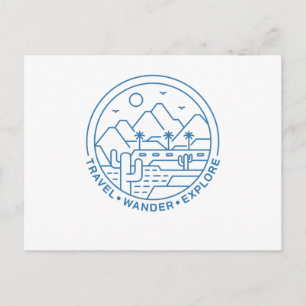 Reise Wandern Erkunden Postkarte