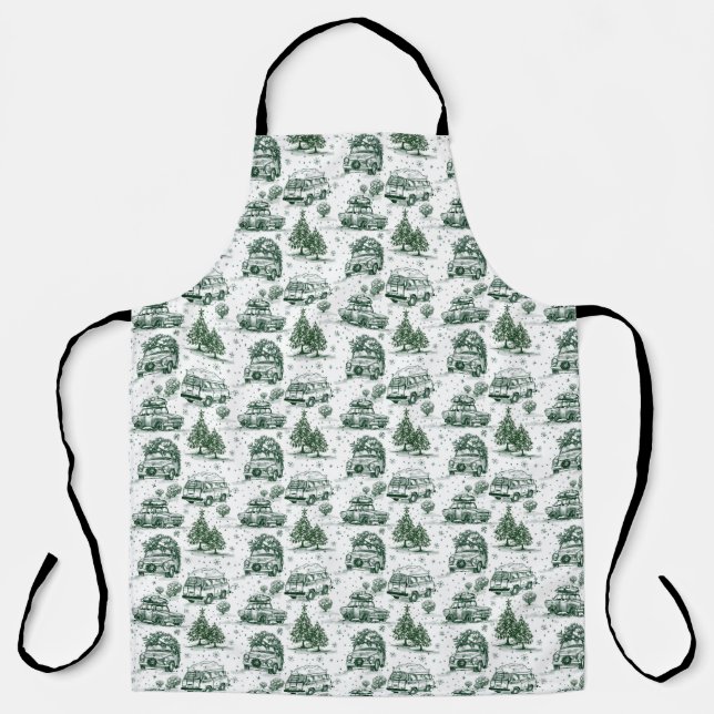 Reise Weihnachtsgeschenk Tasche | grün Schürze (Vorderseite)