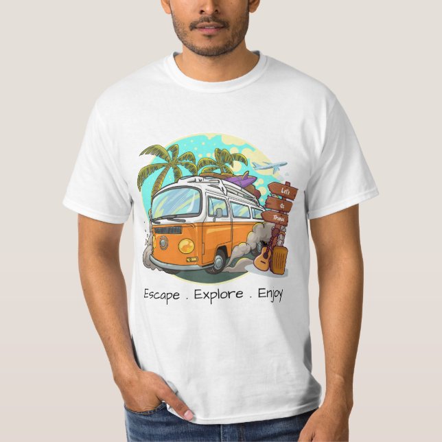 Reise weit, atme tiefer T-Shirt (Vorderseite)