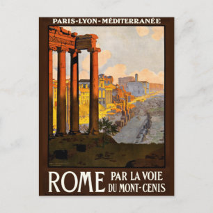 Reise-Werbung für das alte Rom, Europa-Tourismus Postkarte
