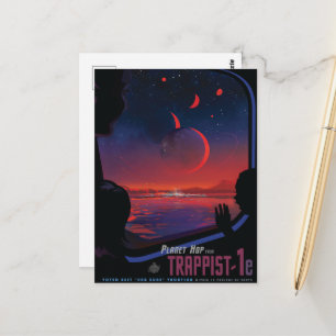 Reise-Werbung für Sci-Fi, Planet Trapist-1e Postkarte