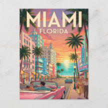 Reise-Wertpostkarte | Miami Florida
