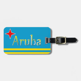 Reise zu Aruba-Flagge Gepäckanhänger