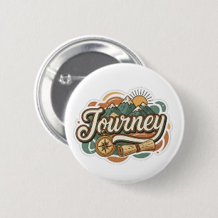 Reise zu Bergen und Abenteuer-Typografie  Button